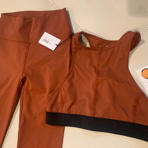 NWT Tropic of C Bra Top and Leggings in Henna XS (purchased from Bandier) - Picture 9 of 13